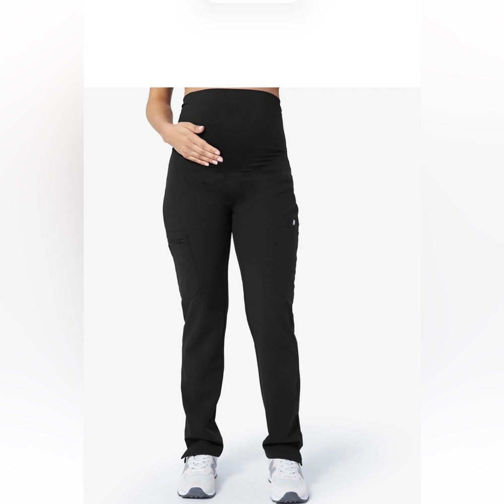Figs Black Straight-Leg Maternity Scrub Pants yola style size small
